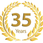 Icon showing 35 years of service